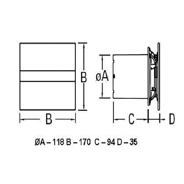 Вентилятор Cata E-120 G BK