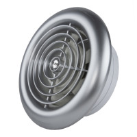 Вентилятор тонкий MMotors JSC ММ 100 60 м³/год круглий срібло