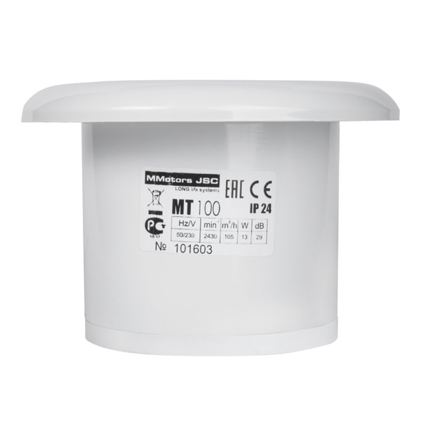 Вентилятор Mmotors JSC MT 100 105 м³/год білий