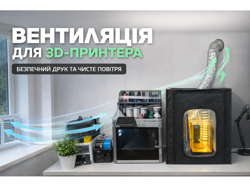 Вентиляція для 3D-принтера: як забезпечити безпечний друк у приміщенні