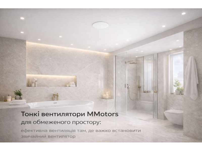 Тонкі вентилятори MMotors для обмеженого простору: ефективна вентиляція там, де важко встановити звичайний пристрій