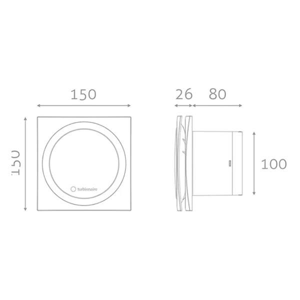 Вентилятор Turbionaire RING 100 TW, таймер